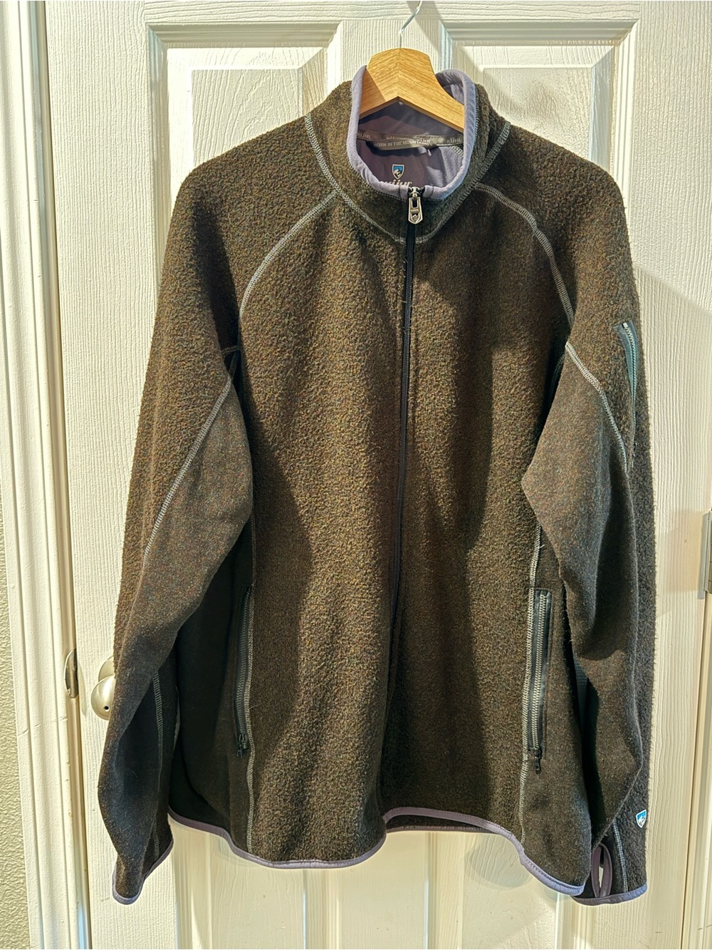 Kuhl Mens dark Brown Full-Zip Fleece Jacket - Alfpaca